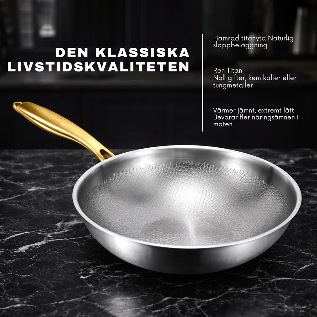 Titan Wokpanna med Platt Botten