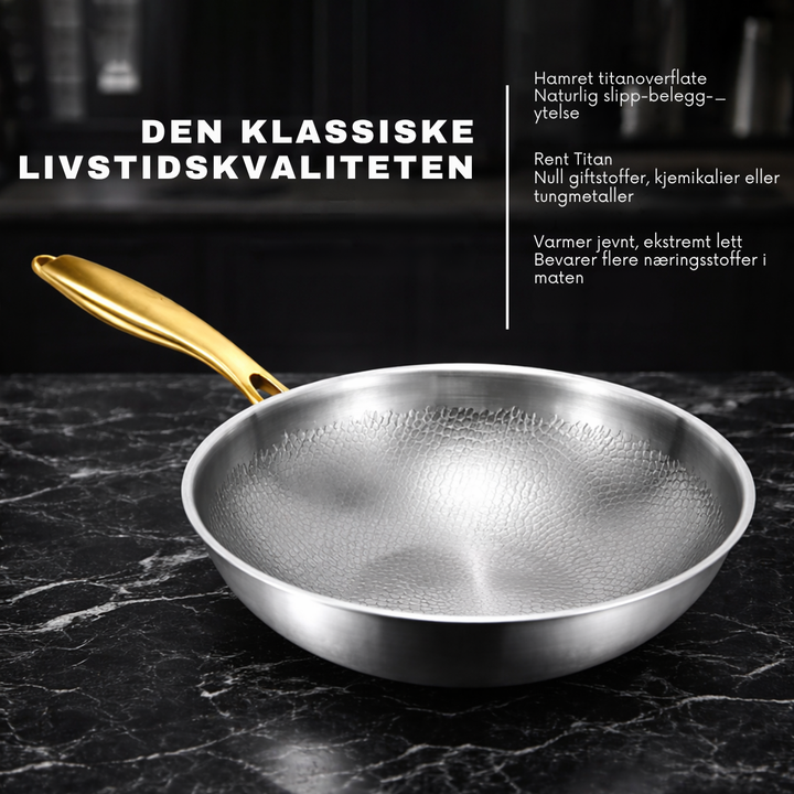 Titan Wokpanna med Platt Botten